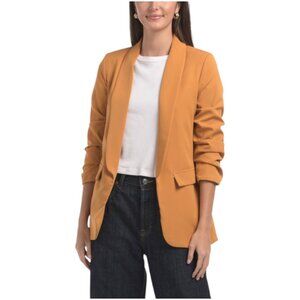 VENTI Made In Italy Ruched Sleeve Blazer